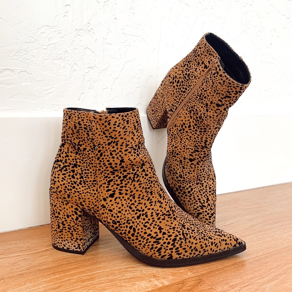 Leopard Print Heeled Boots